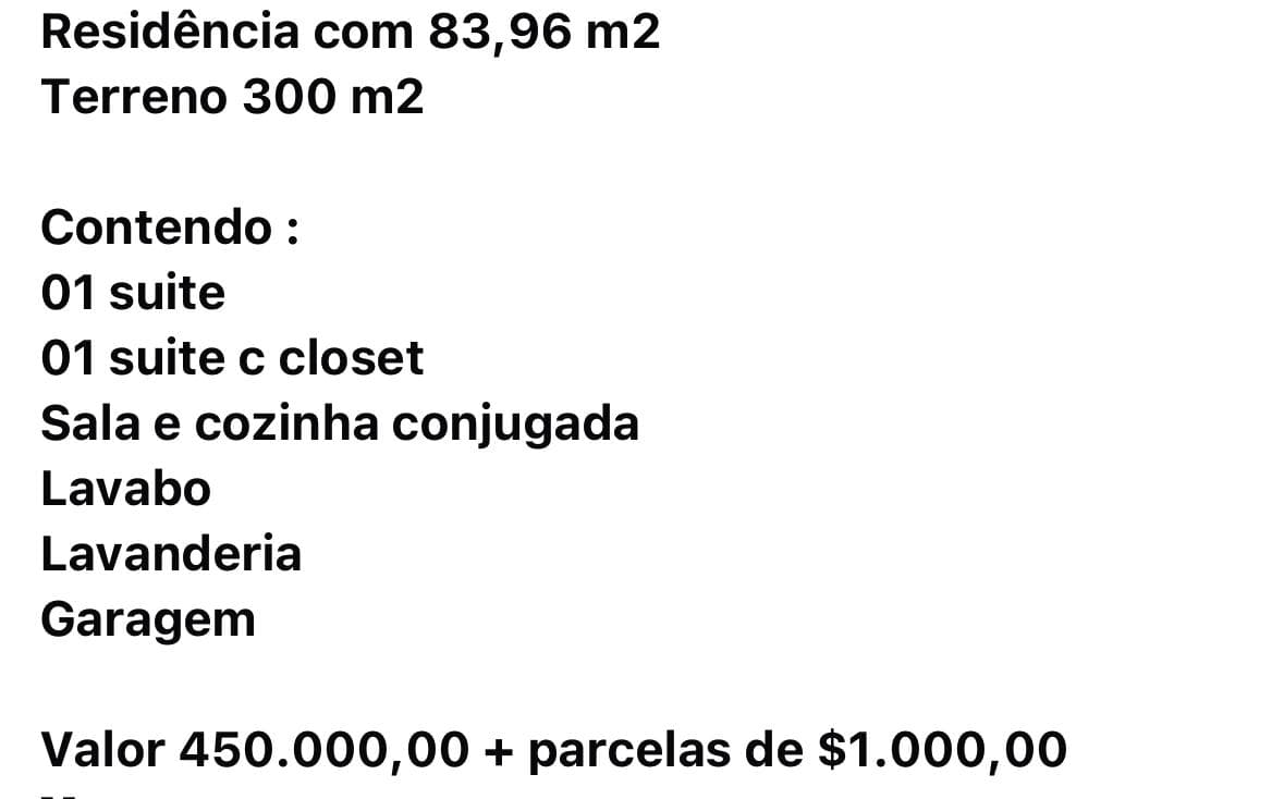 Casa a venda no Parque dos Poderes em Sorriso - Arte informativa
