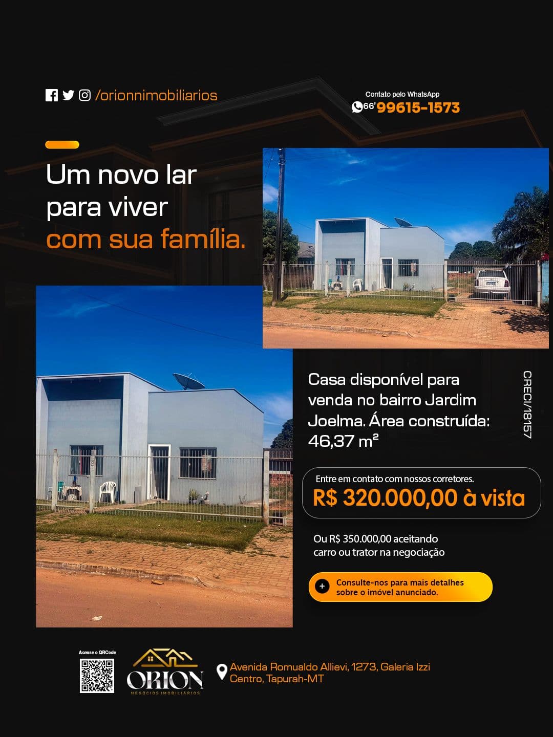 Casa à venda no Jardim Joelma, Tapurah-MT