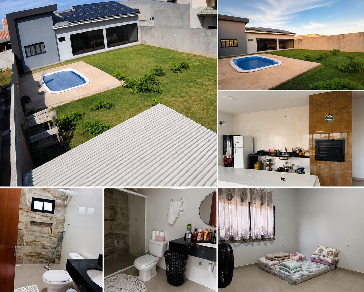 Fotos da casa com piscina, area gourmet e energia solar em Tapurah MT