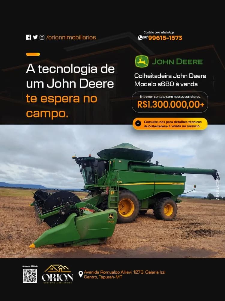 Colheitadeira John Deere S680