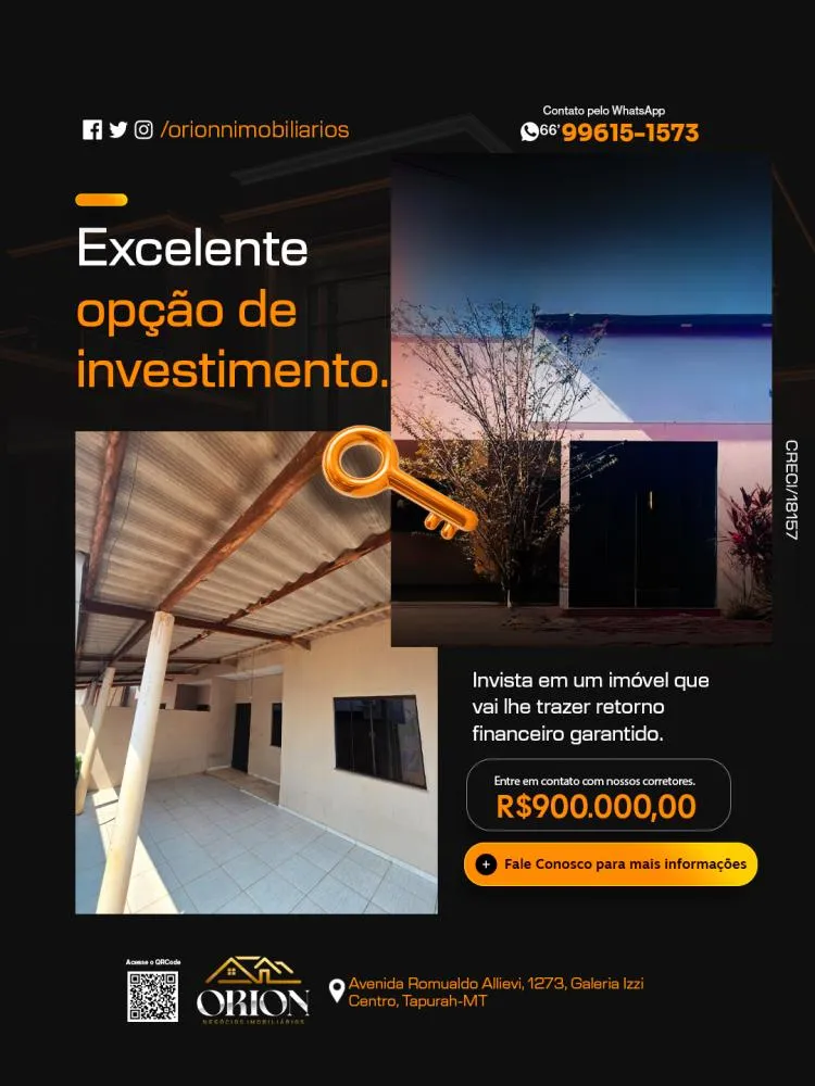 Imovel para investimento em Tapurah