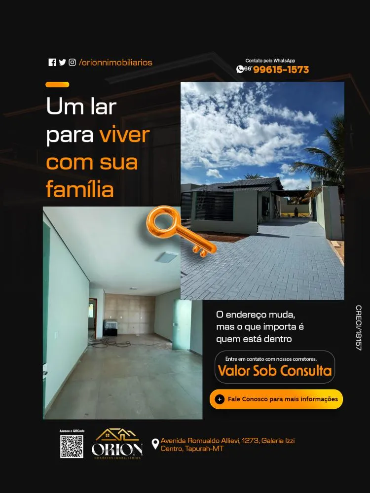 Casa a venda em Tapurah - valor sob consulta