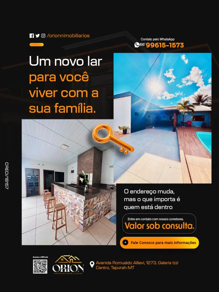 Casa a venda em Tapurah - valor sob consulta