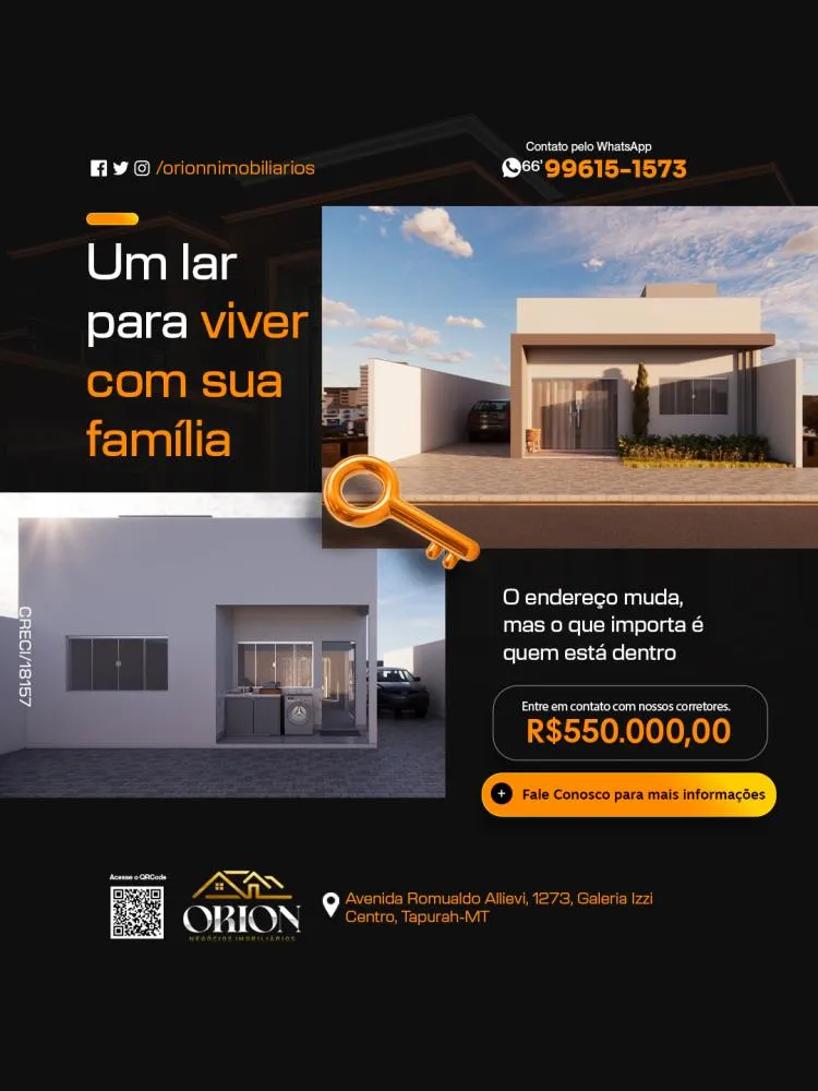 Casa a venda em Tapurah - valor sob consulta