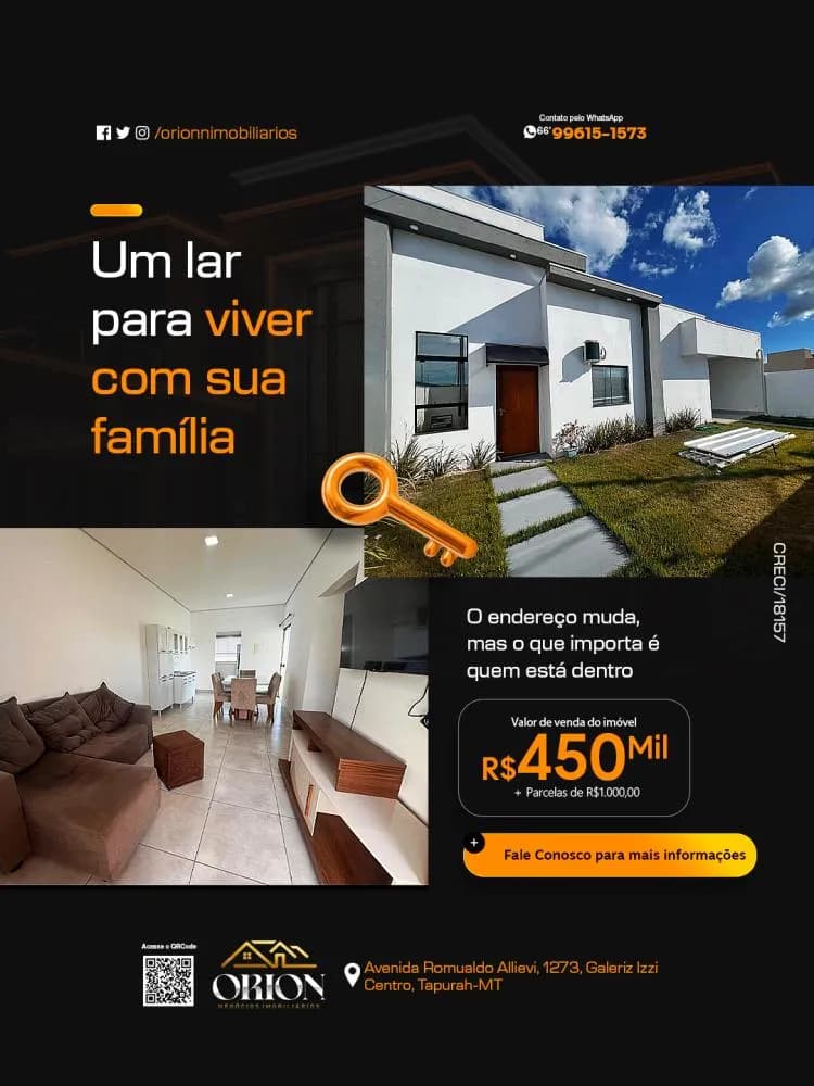 Imovel com parcelas de R$ 1.000,00